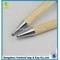 Top Sell Promotional Click Wood Pen With Metal Trims